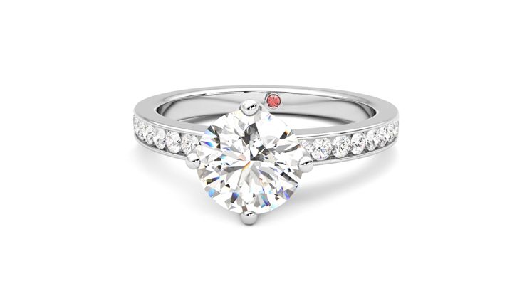 Taylor & Hart Cosmic Round Engagement Ring 360 degree image 28