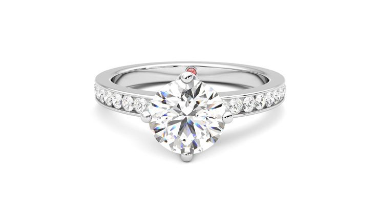 Taylor & Hart Cosmic Round Engagement Ring 360 degree image 29