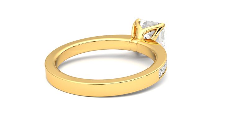 Taylor & Hart Cosmic Asscher Engagement Ring 360 degree image 13