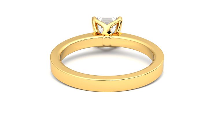 Taylor & Hart Cosmic Asscher Engagement Ring 360 degree image 15