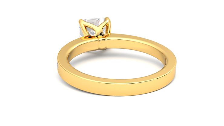 Taylor & Hart Cosmic Asscher Engagement Ring 360 degree image 16