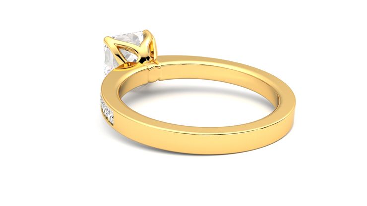 Taylor & Hart Cosmic Asscher Engagement Ring 360 degree image 17