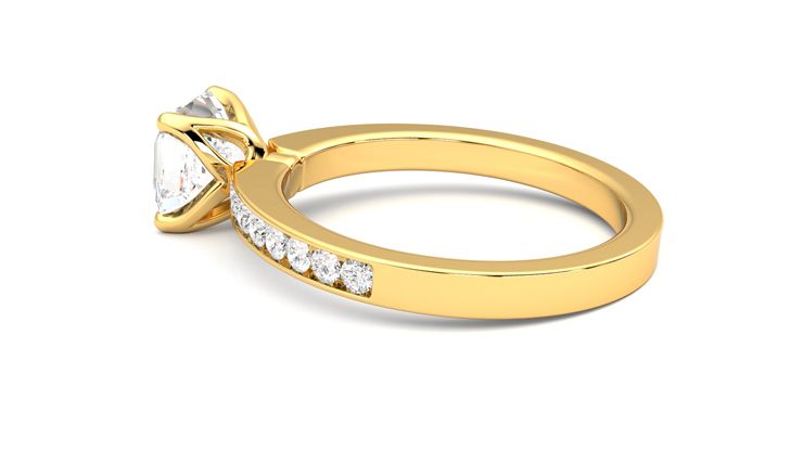Taylor & Hart Cosmic Asscher Engagement Ring 360 degree image 19