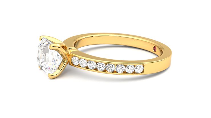 Taylor & Hart Cosmic Asscher Engagement Ring 360 degree image 22