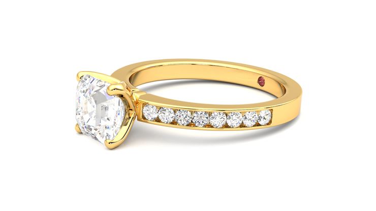 Taylor & Hart Cosmic Asscher Engagement Ring 360 degree image 23