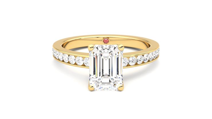 Taylor & Hart Cosmic Emerald Engagement Ring 360 degree image 0