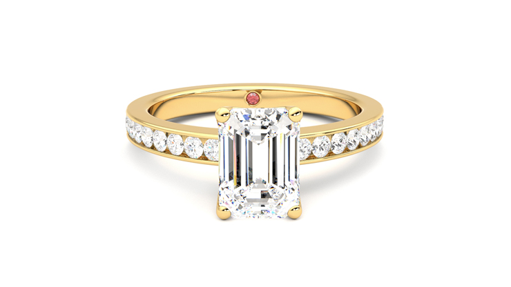 Taylor & Hart Cosmic Emerald Engagement Ring 360 degree image 1