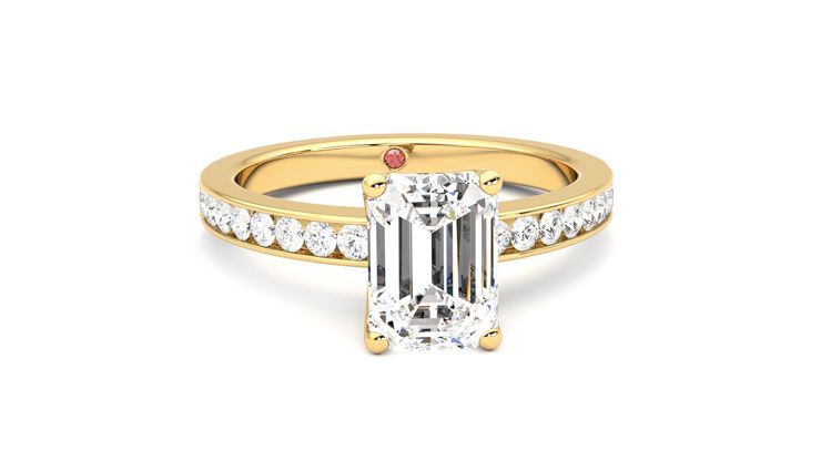 Taylor & Hart Cosmic Emerald Engagement Ring 360 degree image 2