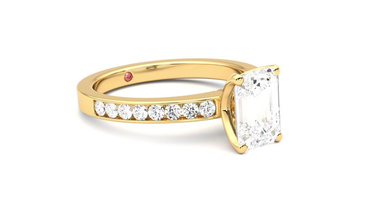 Taylor & Hart Cosmic Emerald Engagement Ring 360 degree image 6