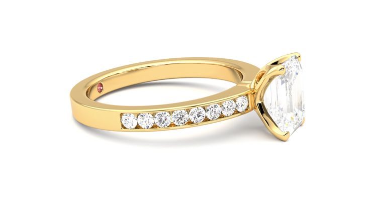 Taylor & Hart Cosmic Emerald Engagement Ring 360 degree image 8