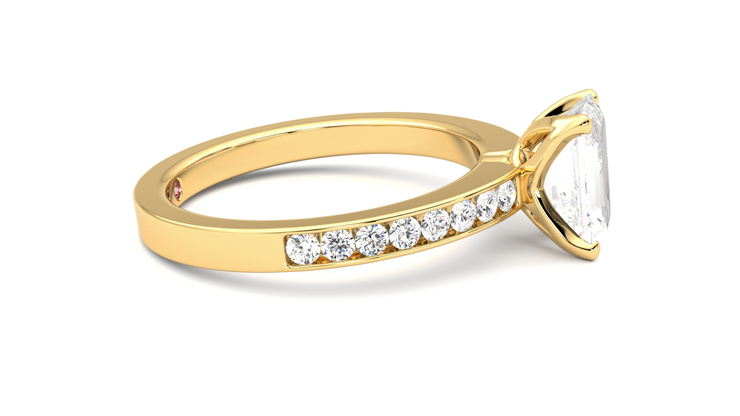 Taylor & Hart Cosmic Emerald Engagement Ring 360 degree image 9