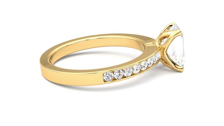Taylor & Hart Cosmic Emerald Engagement Ring 360 degree image 10