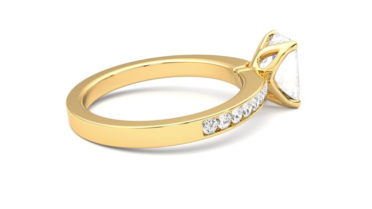 Taylor & Hart Cosmic Emerald Engagement Ring 360 degree image 11