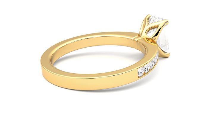 Taylor & Hart Cosmic Emerald Engagement Ring 360 degree image 12