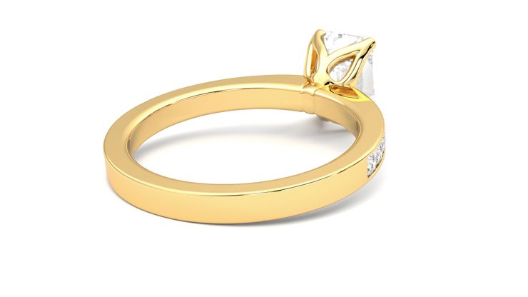 Taylor & Hart Cosmic Emerald Engagement Ring 360 degree image 13