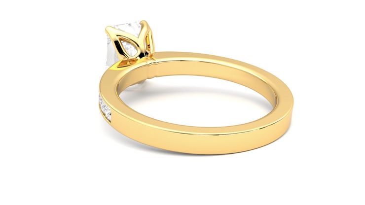 Taylor & Hart Cosmic Emerald Engagement Ring 360 degree image 17