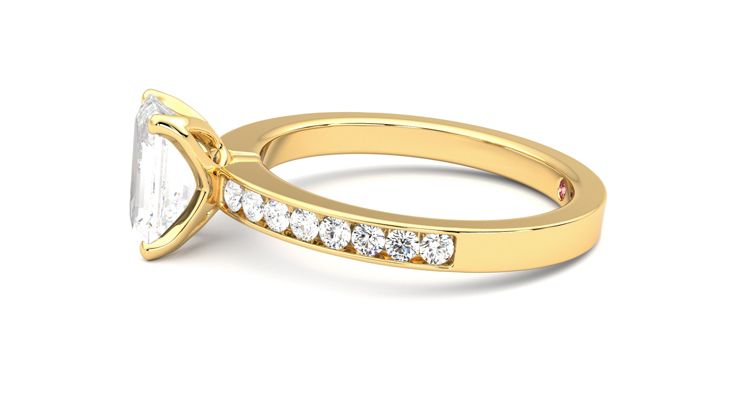 Taylor & Hart Cosmic Emerald Engagement Ring 360 degree image 21