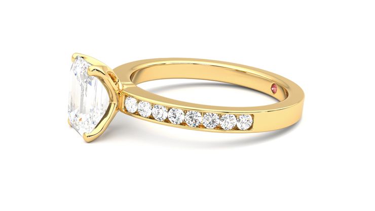 Taylor & Hart Cosmic Emerald Engagement Ring 360 degree image 22