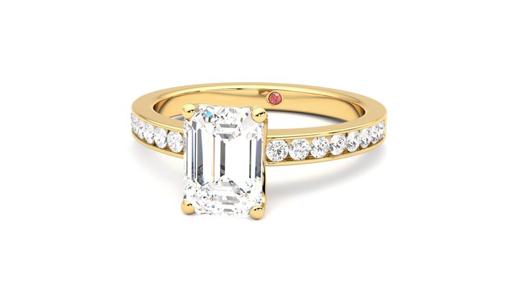 Taylor & Hart Cosmic Emerald Engagement Ring 360 degree image 27