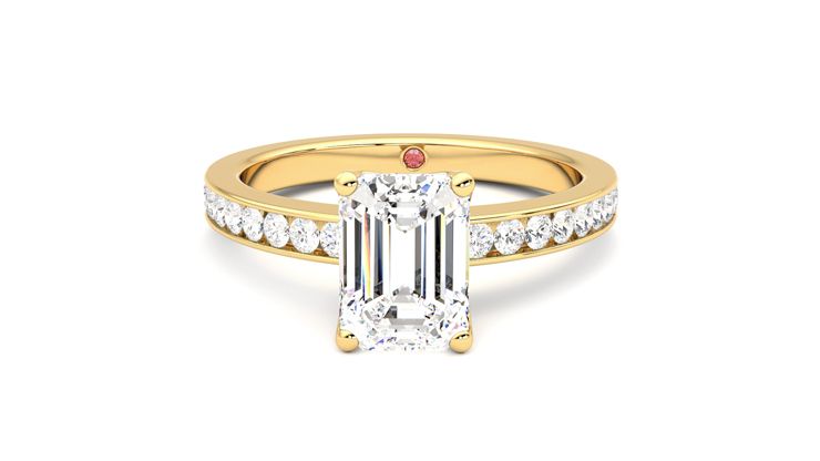 Taylor & Hart Cosmic Emerald Engagement Ring 360 degree image 29