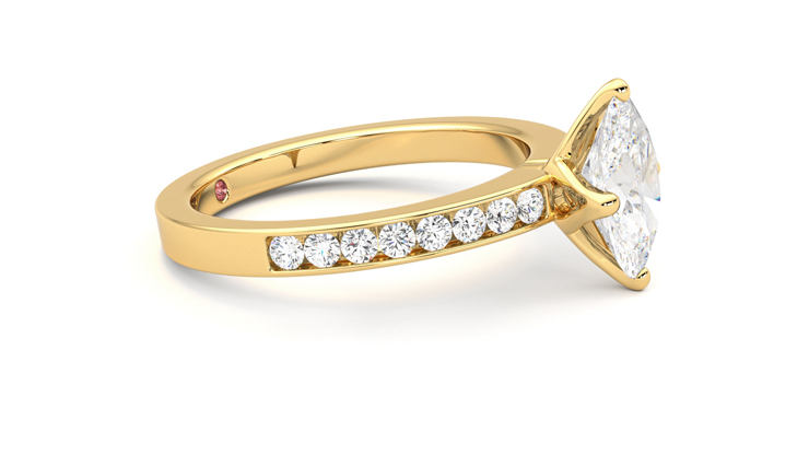 Taylor & Hart Cosmic Oval Engagement Ring 360 degree image 8