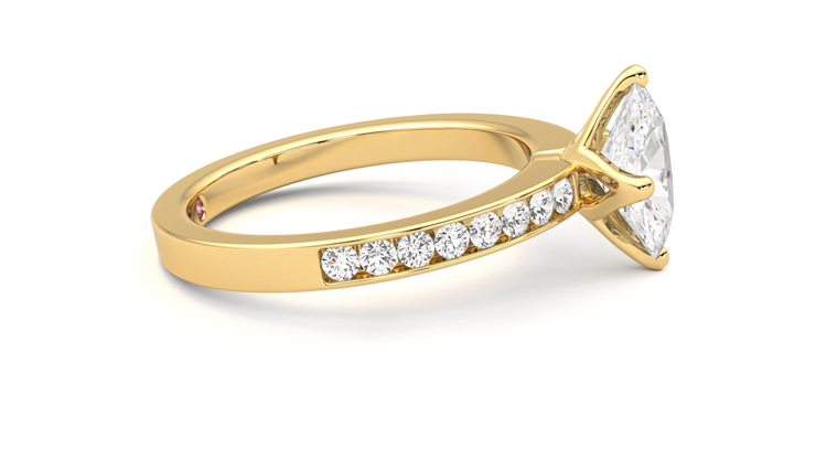 Taylor & Hart Cosmic Oval Engagement Ring 360 degree image 9