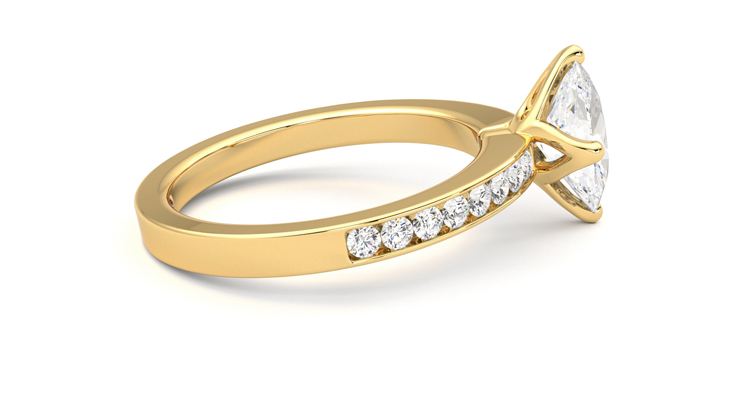Taylor & Hart Cosmic Oval Engagement Ring 360 degree image 10