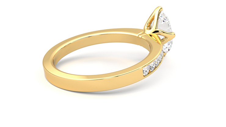 Taylor & Hart Cosmic Oval Engagement Ring 360 degree image 12