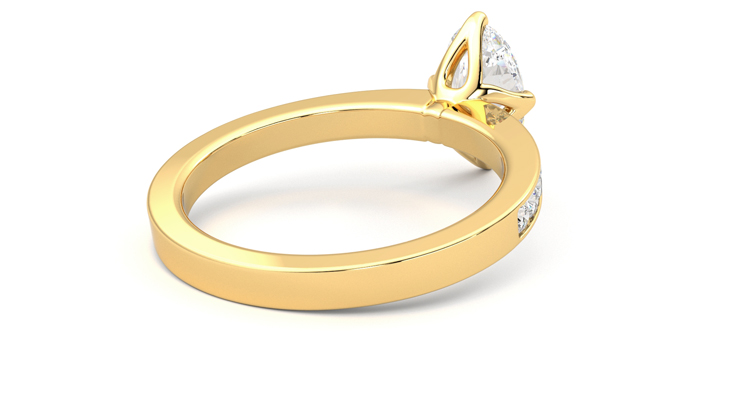 Taylor & Hart Cosmic Oval Engagement Ring 360 degree image 13