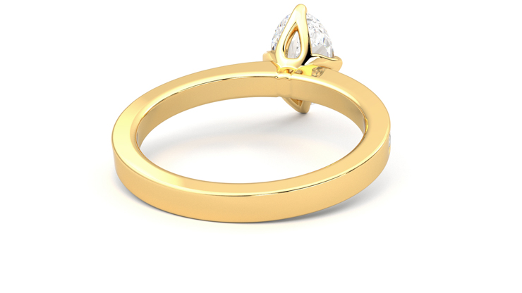 Taylor & Hart Cosmic Oval Engagement Ring 360 degree image 14