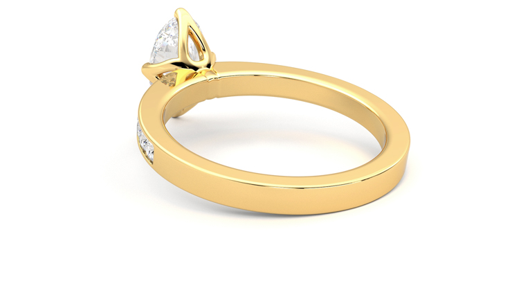 Taylor & Hart Cosmic Oval Engagement Ring 360 degree image 17