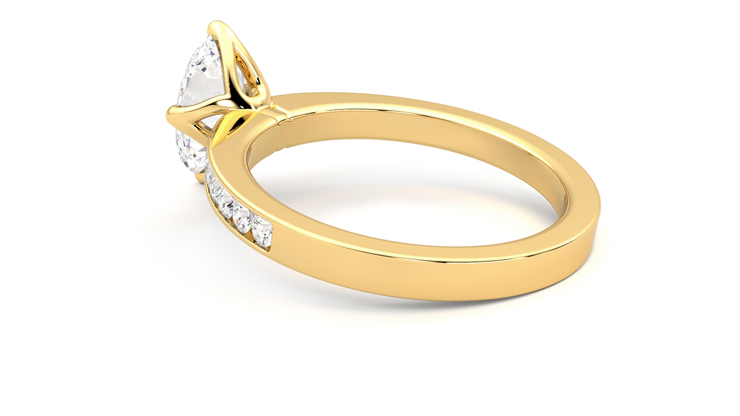 Taylor & Hart Cosmic Oval Engagement Ring 360 degree image 18