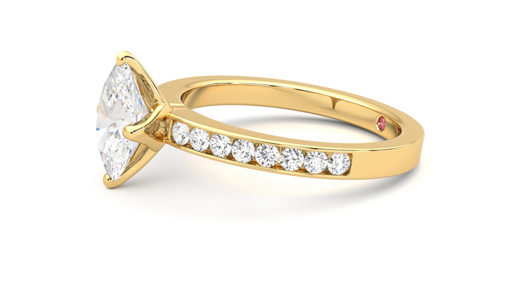 Taylor & Hart Cosmic Oval Engagement Ring 360 degree image 22