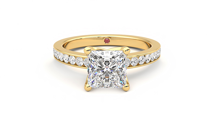 Taylor & Hart Cosmic Princess Engagement Ring 360 degree image 0
