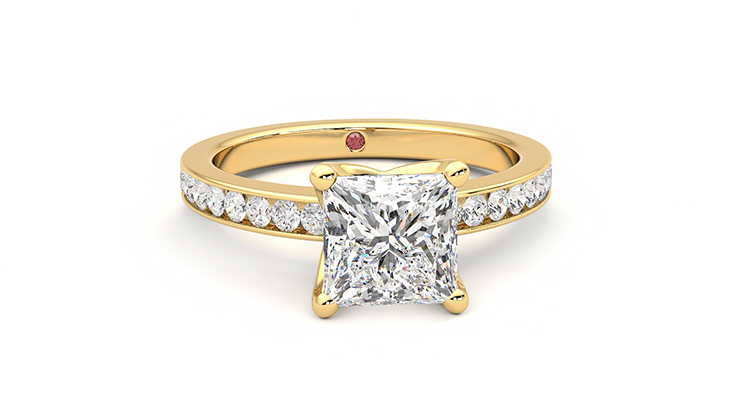 Taylor & Hart Cosmic Princess Engagement Ring 360 degree image 2