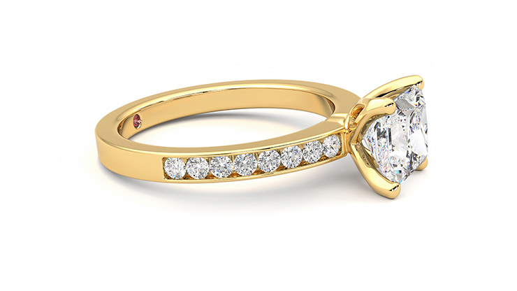 Taylor & Hart Cosmic Princess Engagement Ring 360 degree image 8
