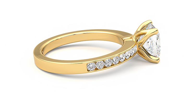 Taylor & Hart Cosmic Princess Engagement Ring 360 degree image 10