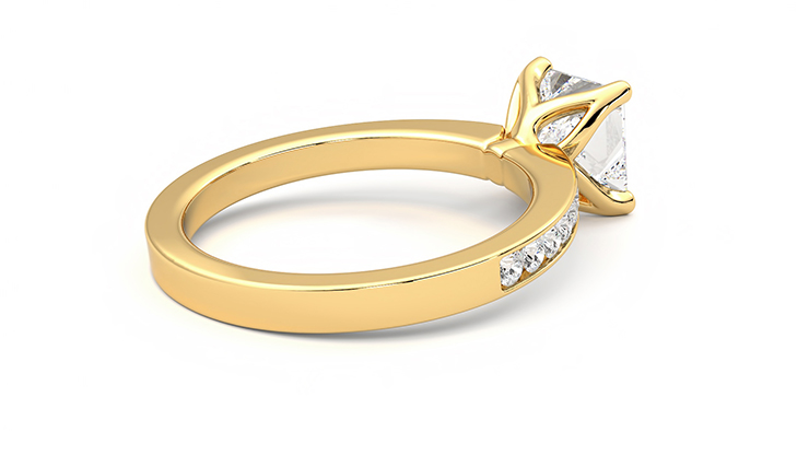 Taylor & Hart Cosmic Princess Engagement Ring 360 degree image 12