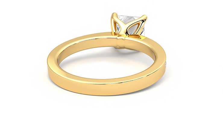 Taylor & Hart Cosmic Princess Engagement Ring 360 degree image 14