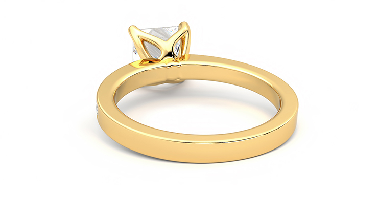 Taylor & Hart Cosmic Princess Engagement Ring 360 degree image 16