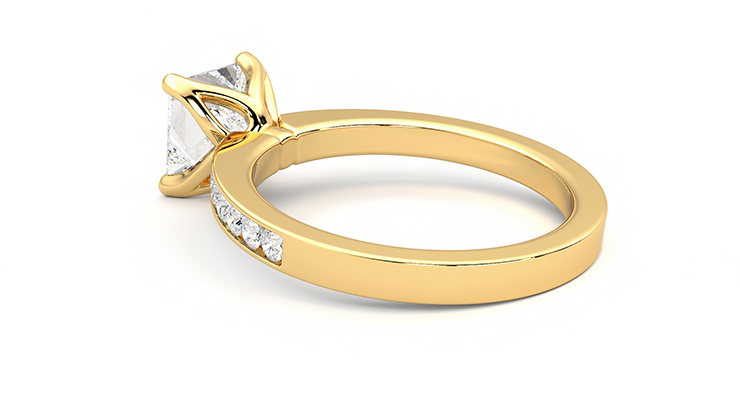 Taylor & Hart Cosmic Princess Engagement Ring 360 degree image 18