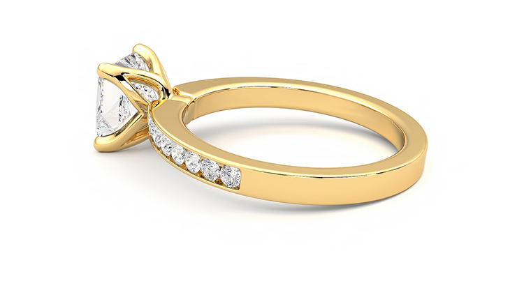 Taylor & Hart Cosmic Princess Engagement Ring 360 degree image 19