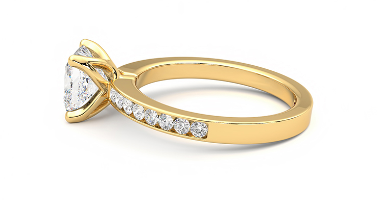 Taylor & Hart Cosmic Princess Engagement Ring 360 degree image 20
