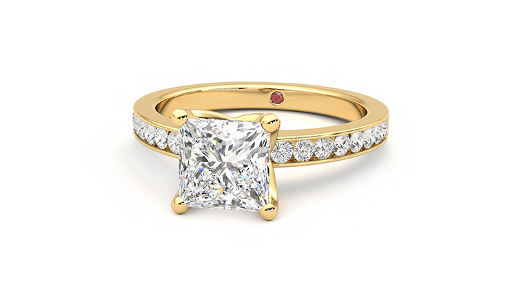Taylor & Hart Cosmic Princess Engagement Ring 360 degree image 27