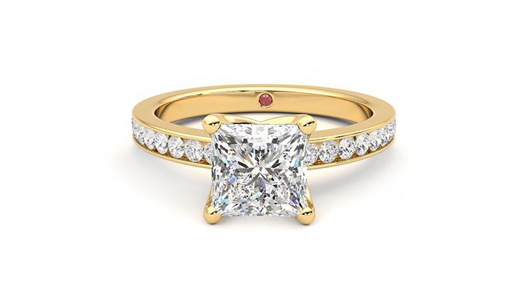 Taylor & Hart Cosmic Princess Engagement Ring 360 degree image 29