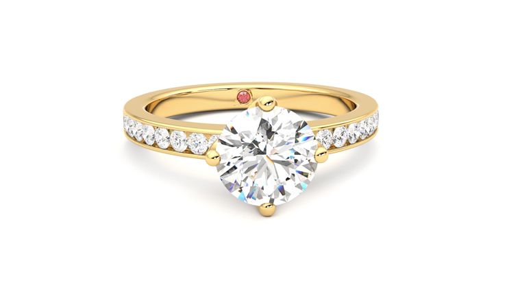 Taylor & Hart Cosmic Round Engagement Ring 360 degree image 2