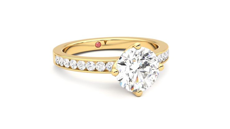 Taylor & Hart Cosmic Round Engagement Ring 360 degree image 4