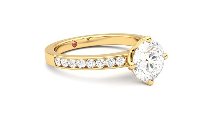 Taylor & Hart Cosmic Round Engagement Ring 360 degree image 6