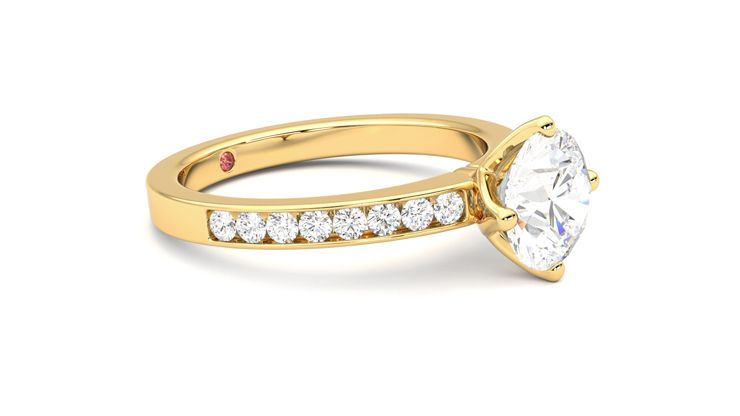 Taylor & Hart Cosmic Round Engagement Ring 360 degree image 7