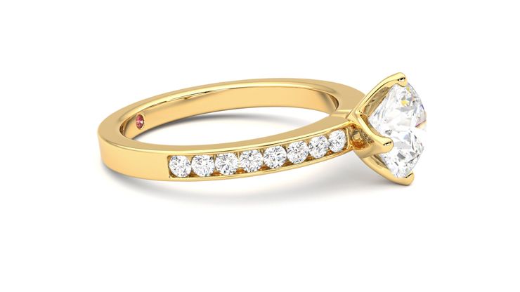 Taylor & Hart Cosmic Round Engagement Ring 360 degree image 8